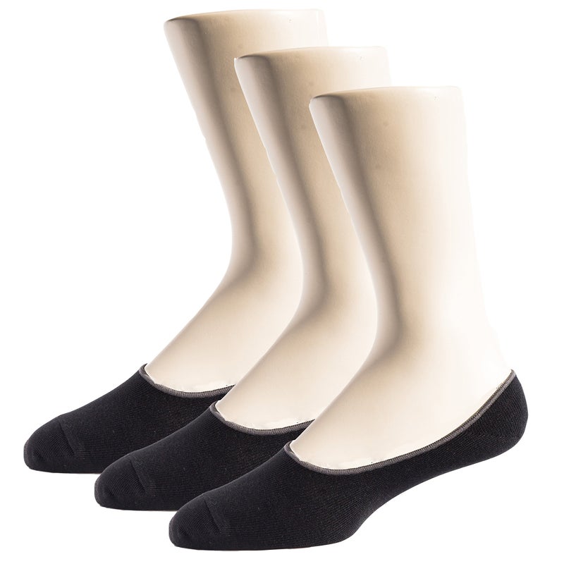 Thirty48 Men No Show Loafer Socks, Boat Shoe Liners with CoolPlus, Non-Slip Grip, Black (3 Pairs), Medium/Large (10 - 12) - Image 2